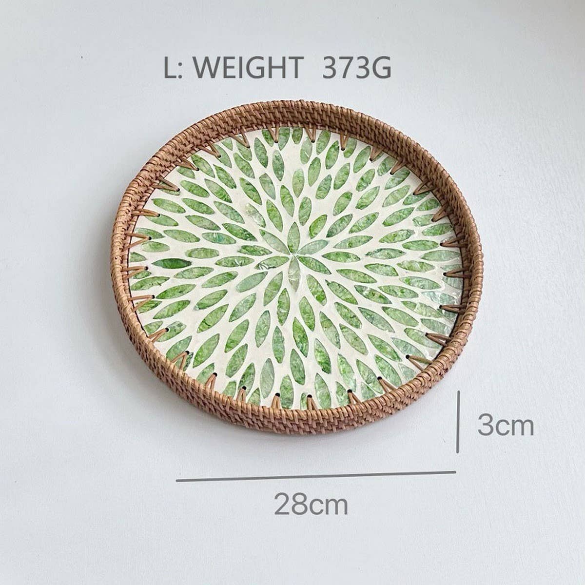 RATTAN COLORFUL SHELL CREATIVE HANDMADE FRUIT PLATE_CWMM4480