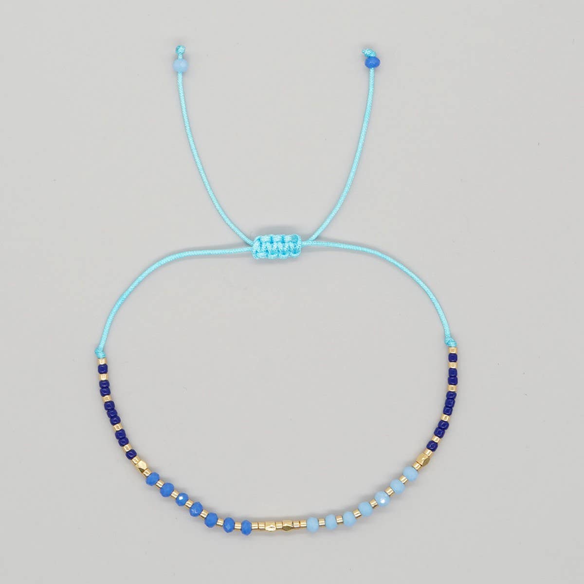 GRADIENT COLOR CRYSTAL FLAT BEAD BRACELET_CWMM3816