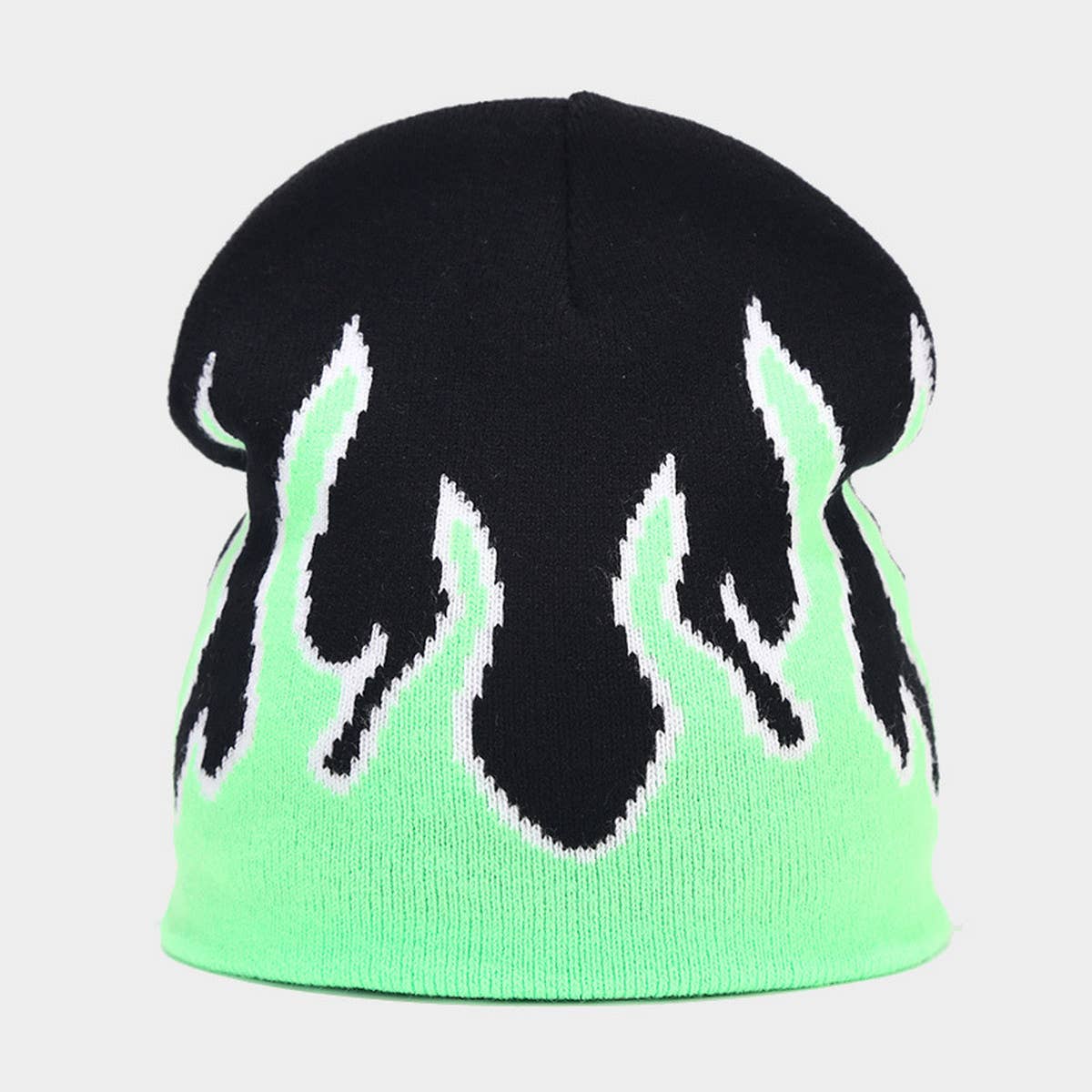 FASHION FLAME JACQUARD KNITTED HAT_CWAH1615