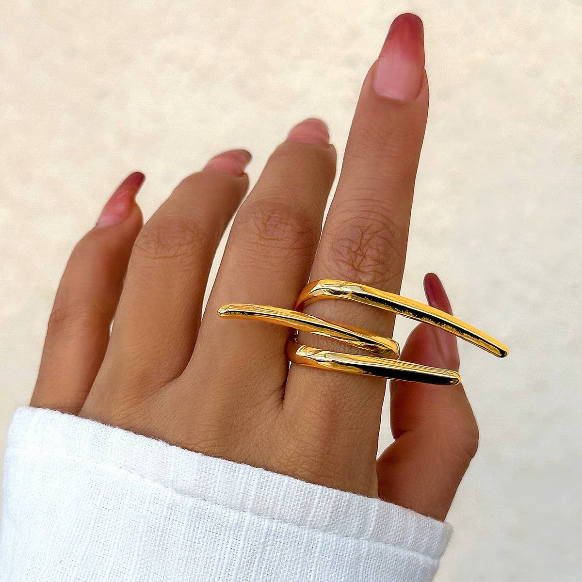 SIMPLE ASYMMETRICAL STATEMENT FRENCH RING_CWAJE1926