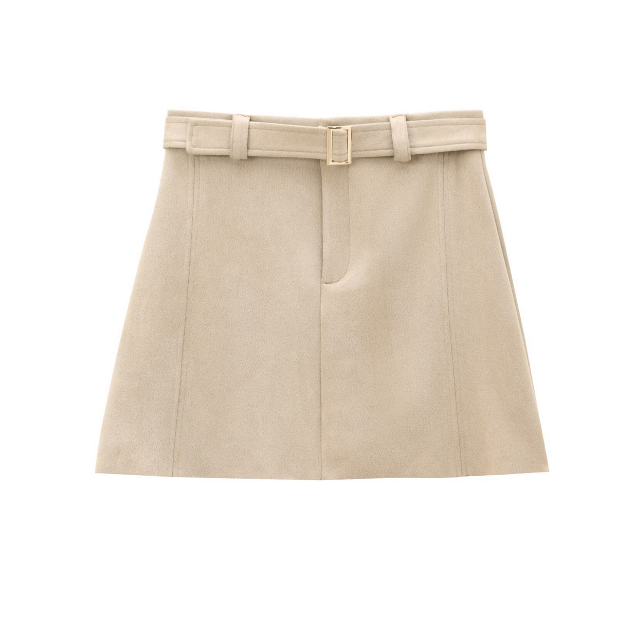 SUEDE MINI SKIRT FOR WOMEN FRENCH CHIC STYLE_CWDSD8342