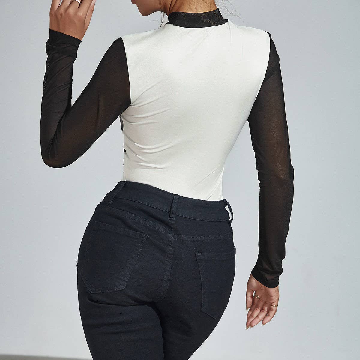 FASHION PRINT BODYSUIT LONG SLEEVES_CWMM4656