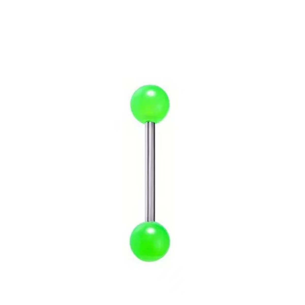 STAINLESS STEEL LUMINOUS ACRYLIC BALL TONGUE STUD_CWMM9597