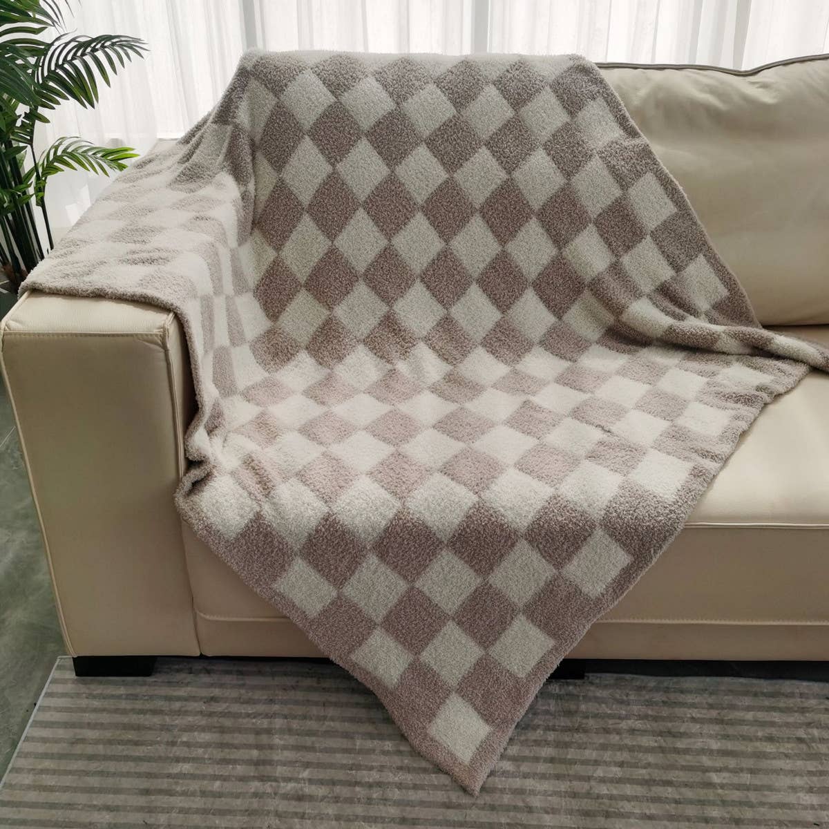 PLAID STRIPED KNITTED BLANKET SOFA BLANKET_CWMM0320