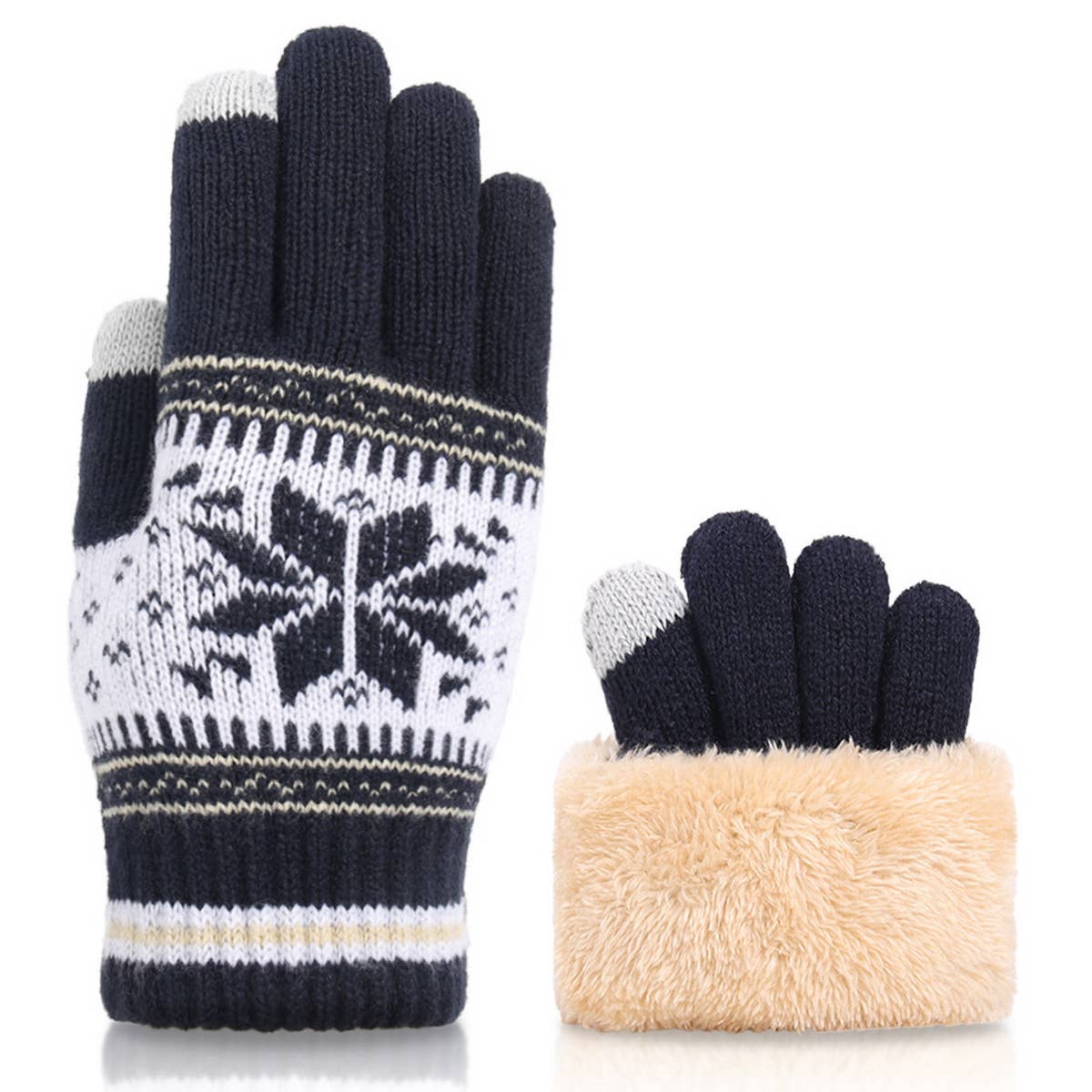 DOUBLE LAYER COLD PROOF WARM KNITTED GLOVES_CWAG0131