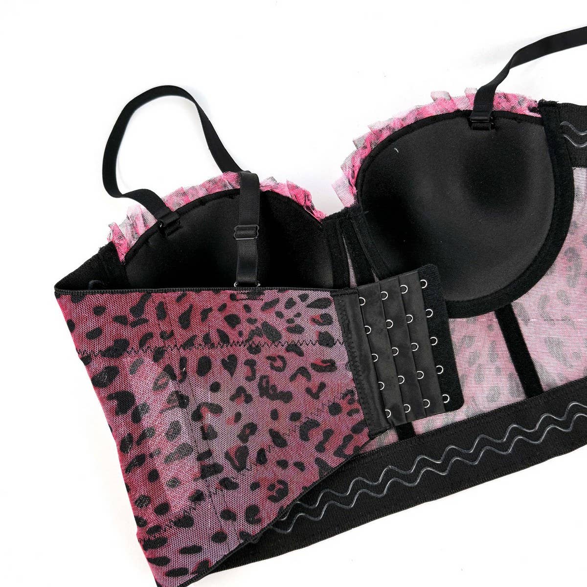 DESIGN PLEATED TUBE TOP SEXY HERRINGBONE BRA_CWMM4147