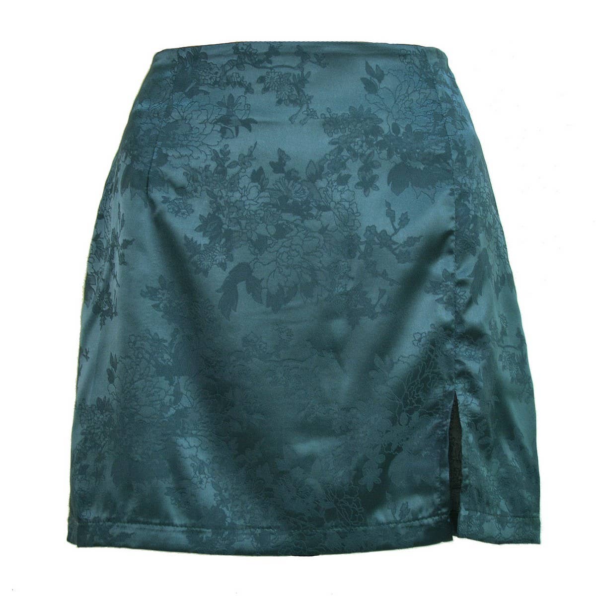 SLIT SHORT SKIRT SEXY JACQUARD SATIN ZIPPER SKIRT_CWAB4805