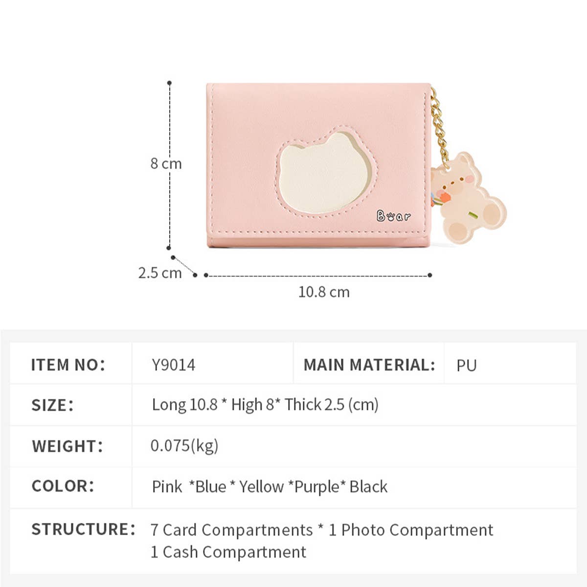 CUTE MINI ANIME FOLDING WALLET_CWAB1630