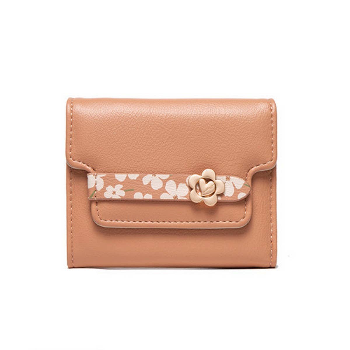 STYLISH SIMPLE FLORAL SHORT WALLET_CWAB2334