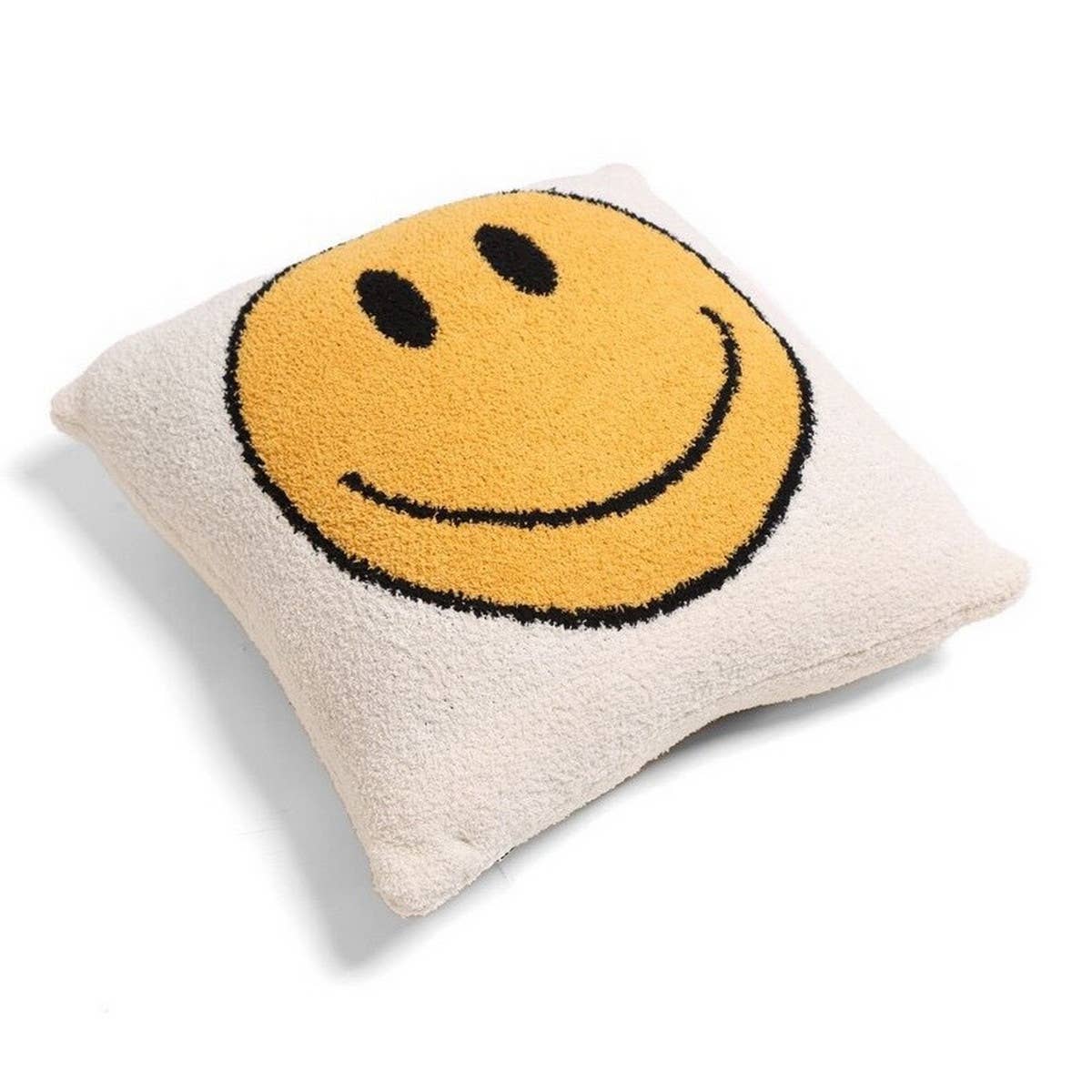 SMILEY FACE KNITTED JACQUARD PILLOW_CWMS0739