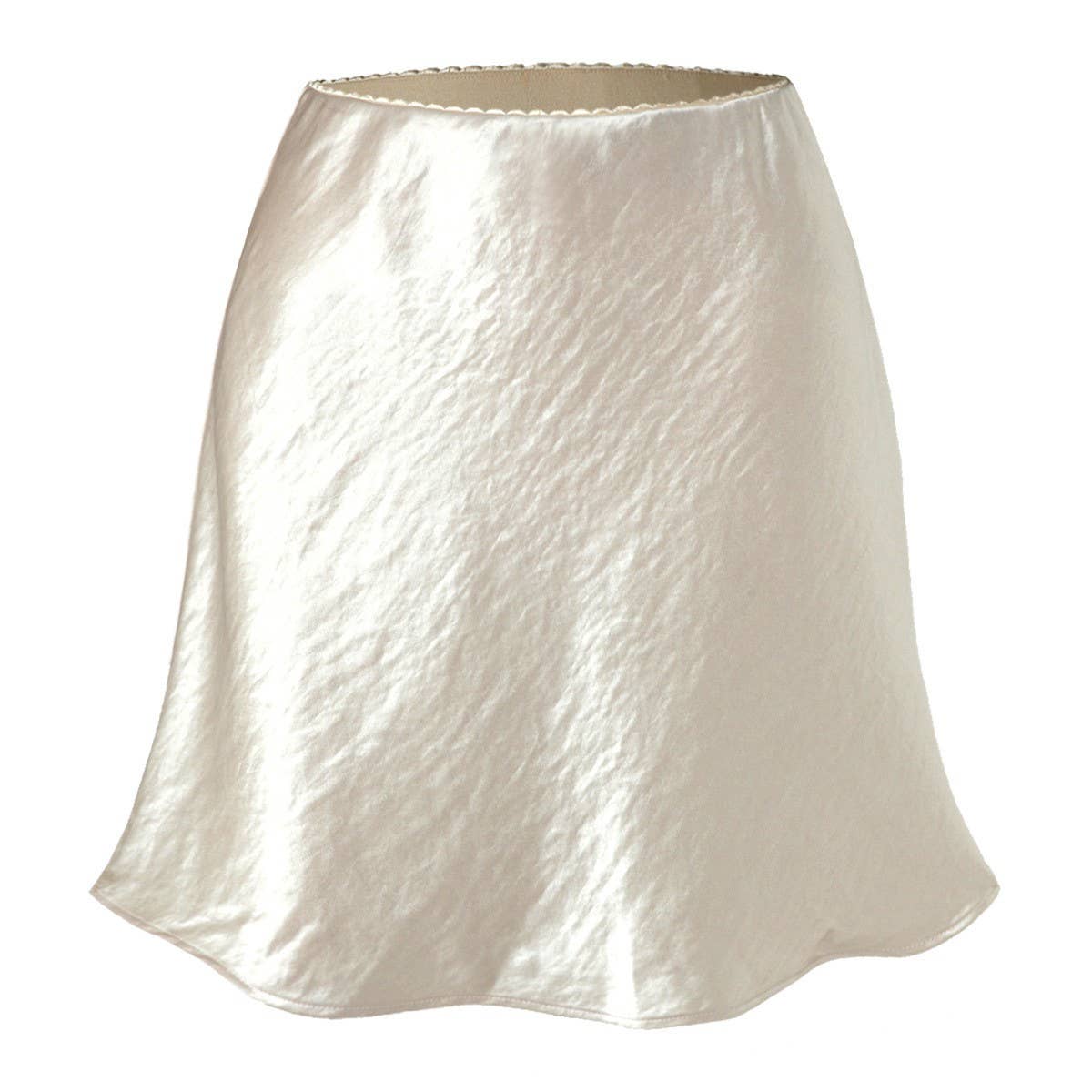 SIMPLE AND FASHIONABLE LACE SATIN ELASTIC SKIRT_CWBSS0392