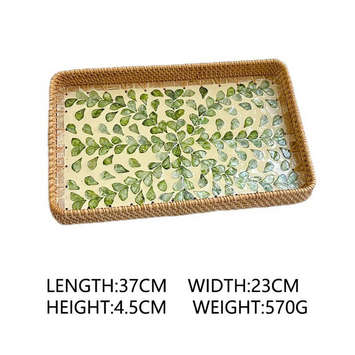 RATTAN COLORFUL SHELL CREATIVE HANDMADE FRUIT PLATE_CWMM4395