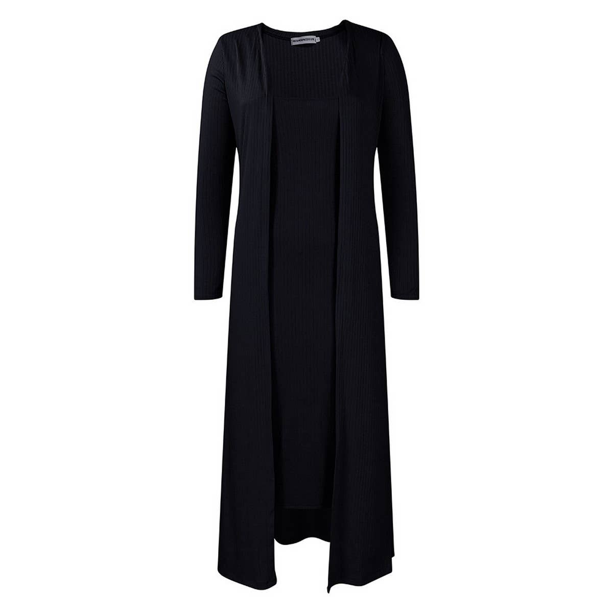 SOLID COLOR SUSPENDER SKIRT LONG TWO PIECE SET_CWDMD3672