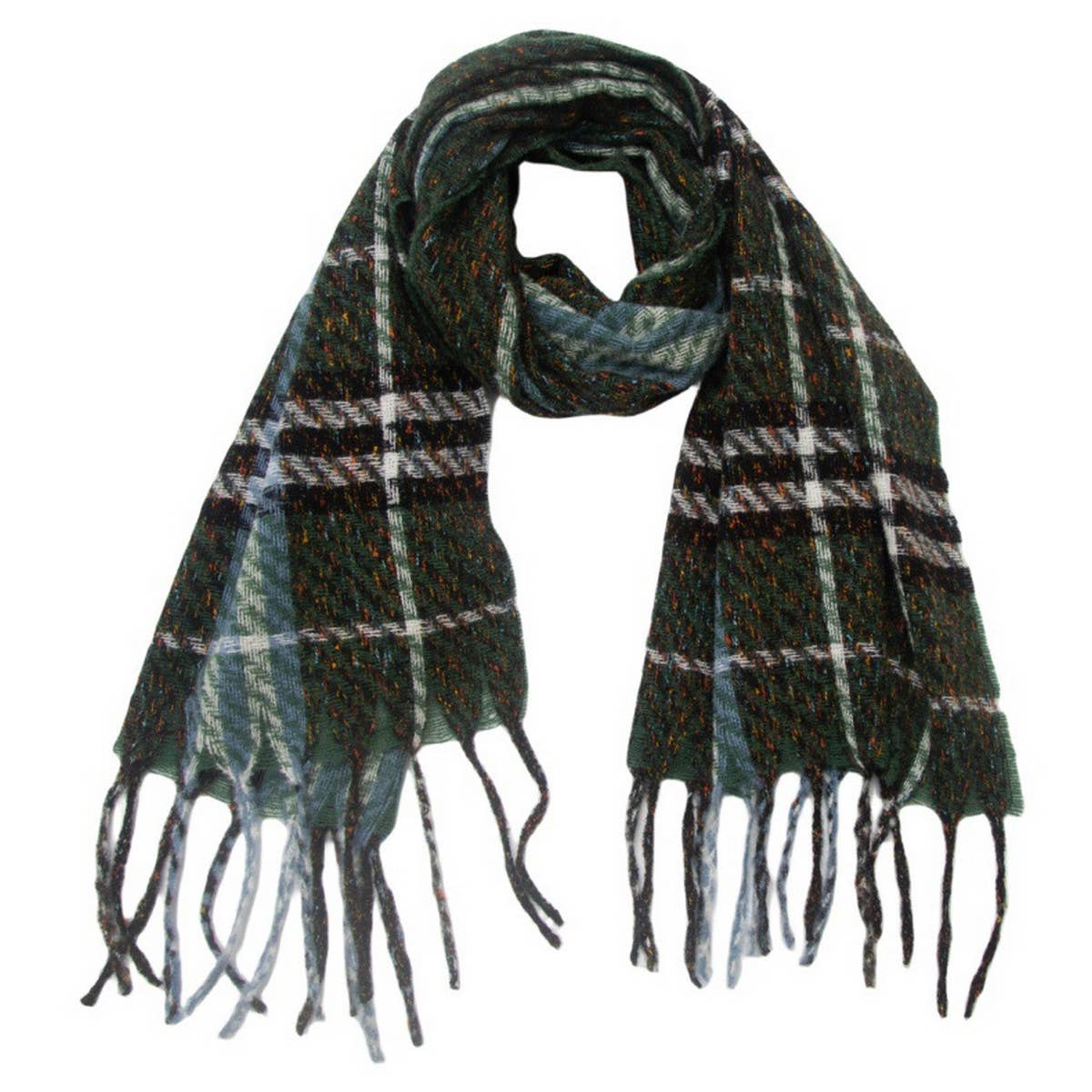 NEW TASSEL CHECKERED SCARF FOR FALL WINTER_CWASC0869