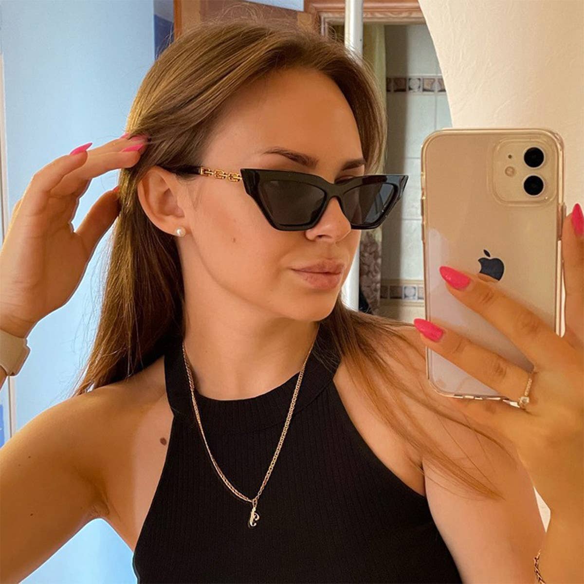 NEW PERSONALIZED RETRO CAT EYE SUNGLASSES_CWASG0374