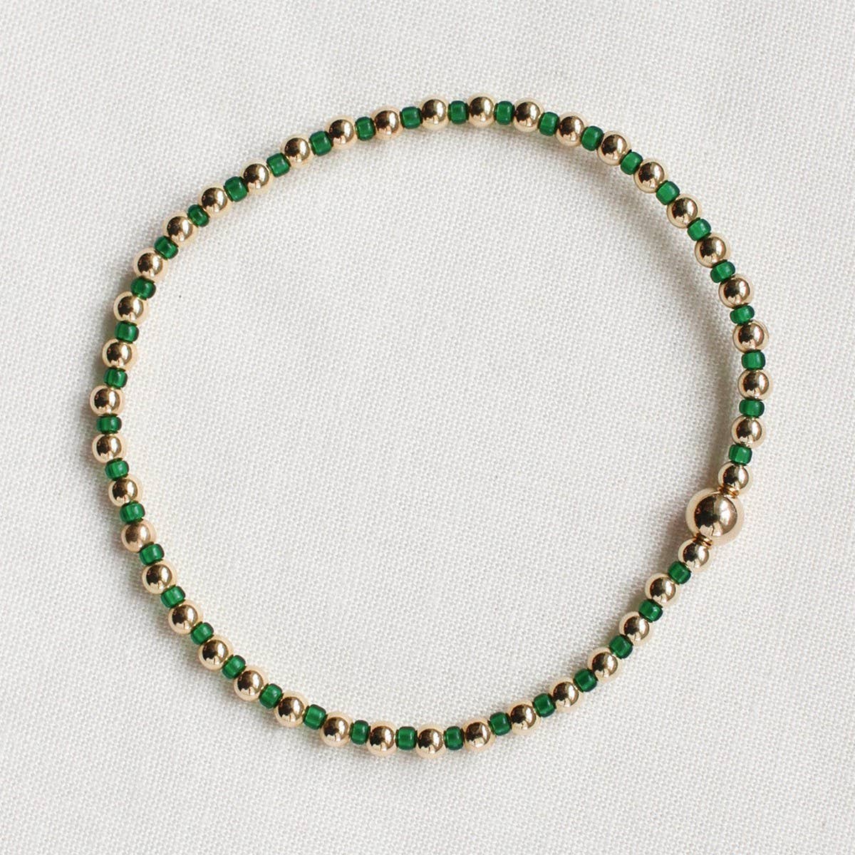 BOHEMIAN STYLE STACKING GOLD ANDCOPPER BEADBRACELET_CWMM3876