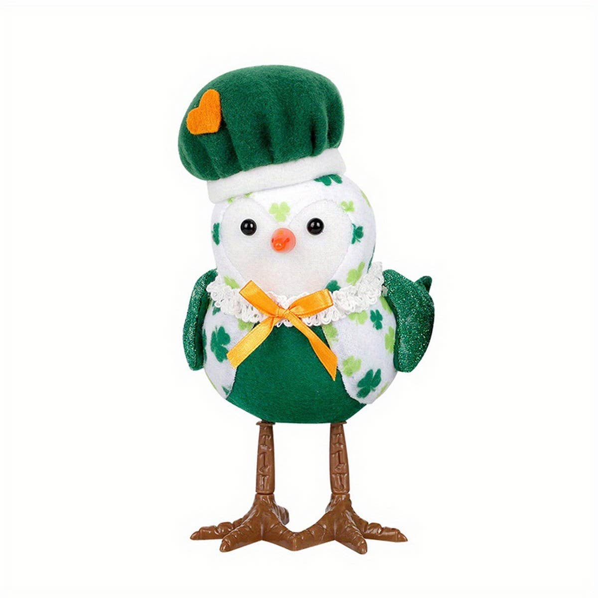 ST PATRICKS PARTY GLOWING LIGHT GREEN BIRD DOLL_CWMM3445