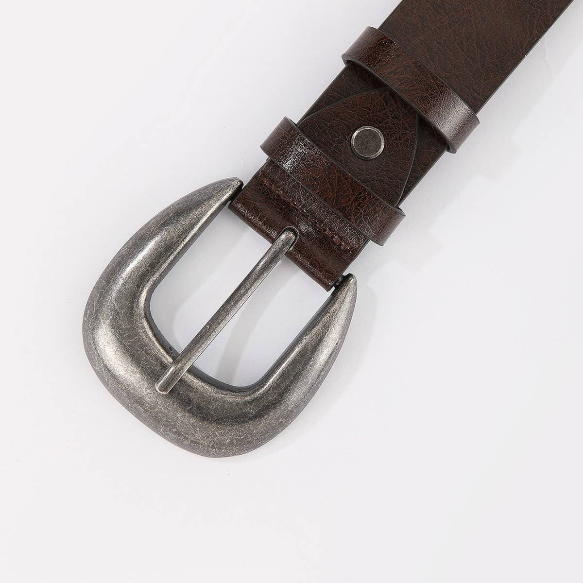 NEW UNISEX BLACK SEAMLESS ZINC PIN BUCKLE BELT_CWABE1239