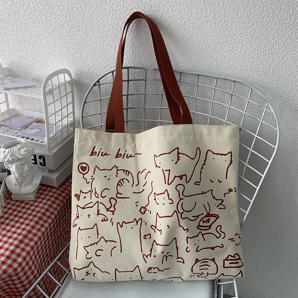 CANVAS TOTE BAGS WITH ADORABLE ANIMAL PRINT_CWAB2046