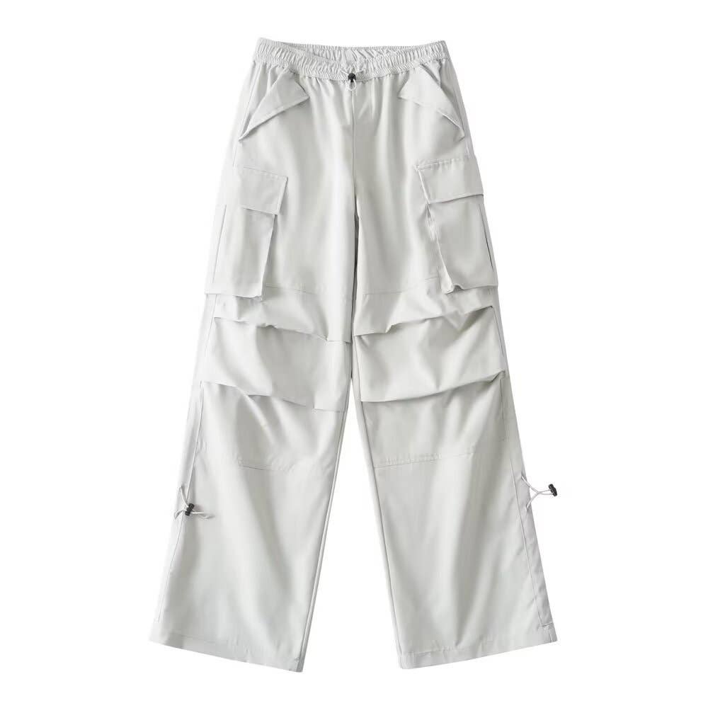 Niche pleated straight-leg wide-leg casual pants