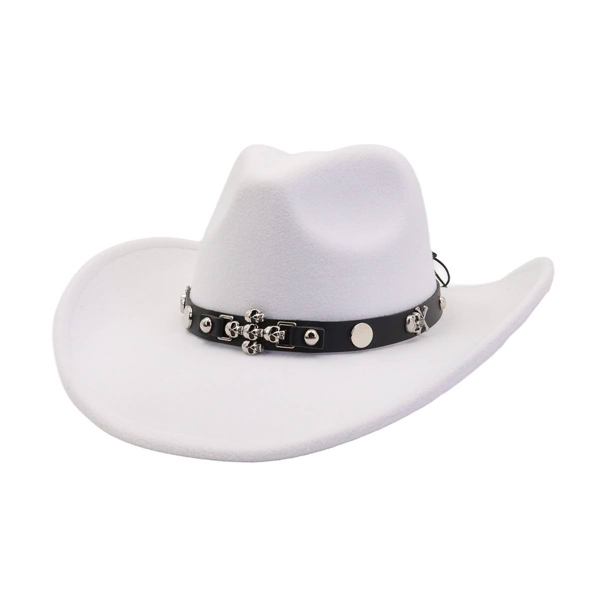 Ethnic Style Wool Blend Felt Cowboy Fedora Hat_CWAH04381