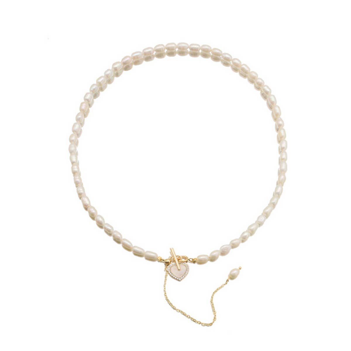 ALL-MATCH LUXURY LOVE PEARL PENDANT NECKLACE_CWAJE3851