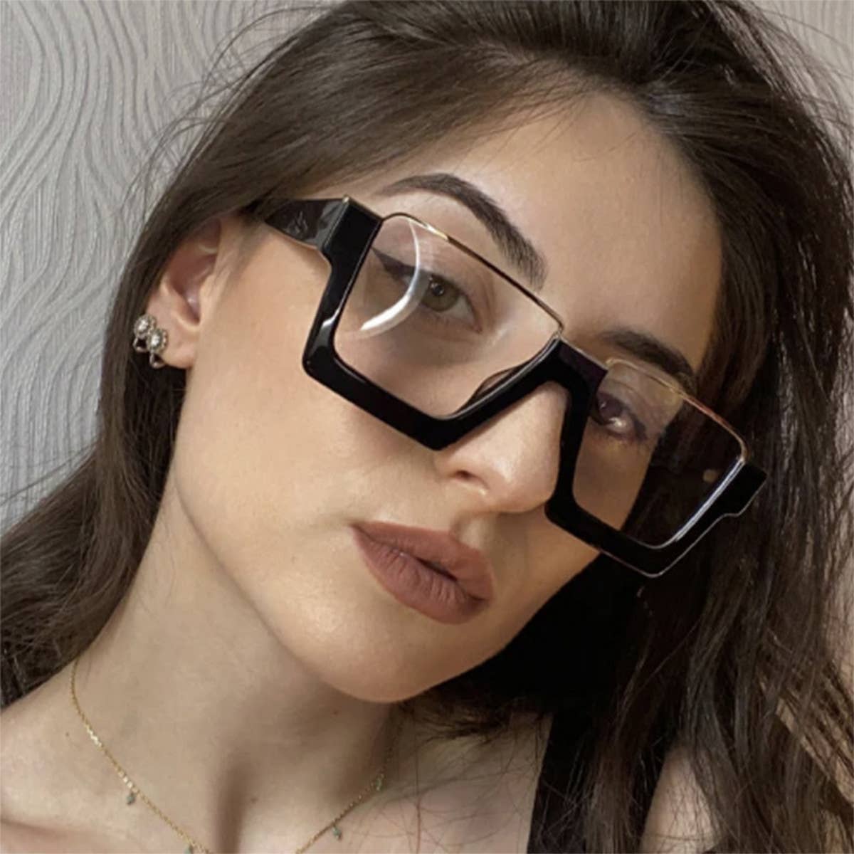 FASHIONABLE SQUARE FLAT GLASSES ANTI-BLUE LIGHT