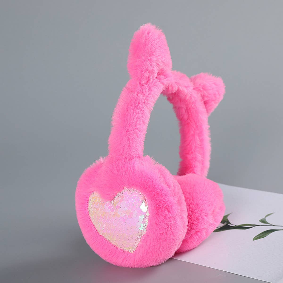 2024 NEW SEQUIN LOVE HEART WARM EARMUFFS_CWMM1416