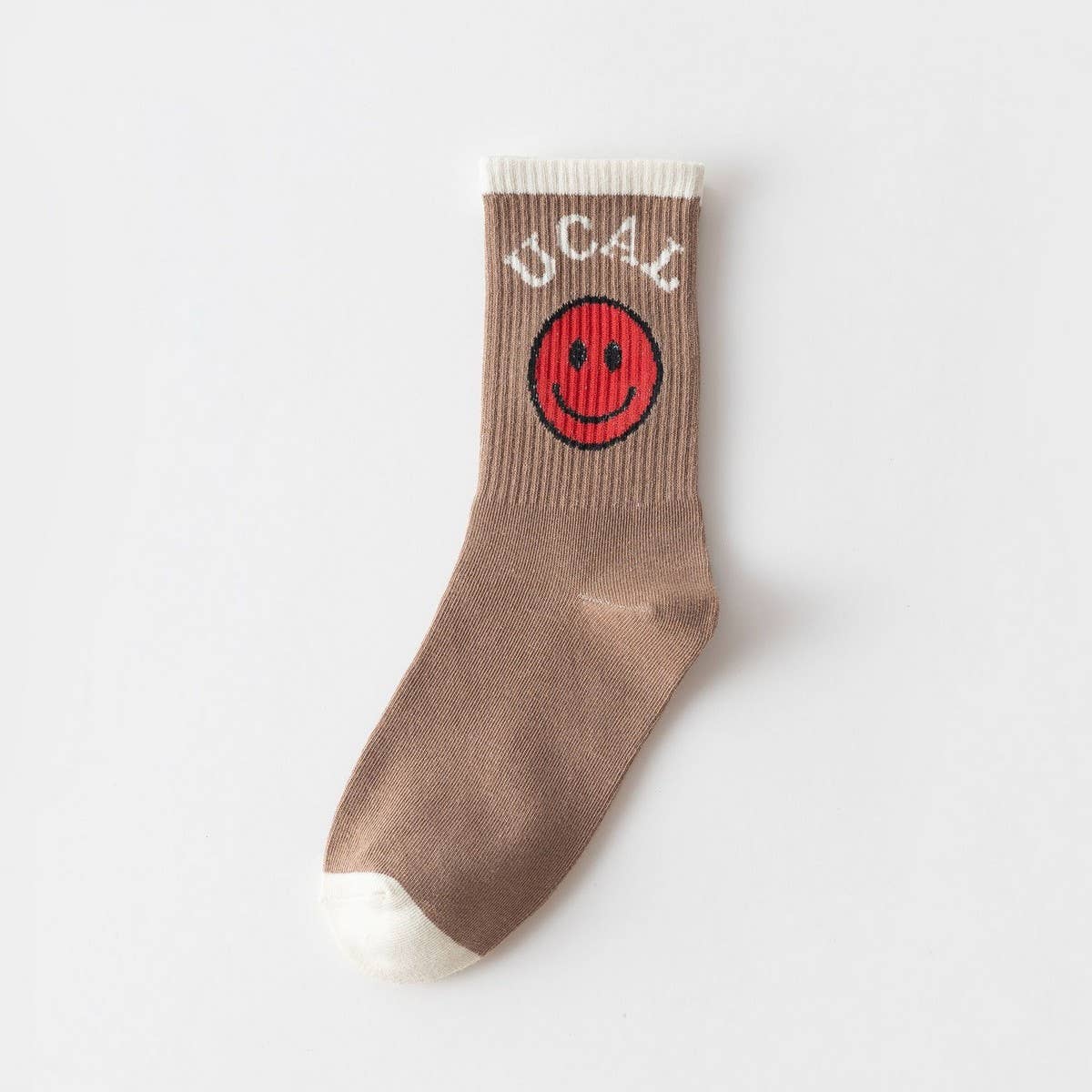NEW LADIES CARTOON SMILEY FACE LETTER SOCKS