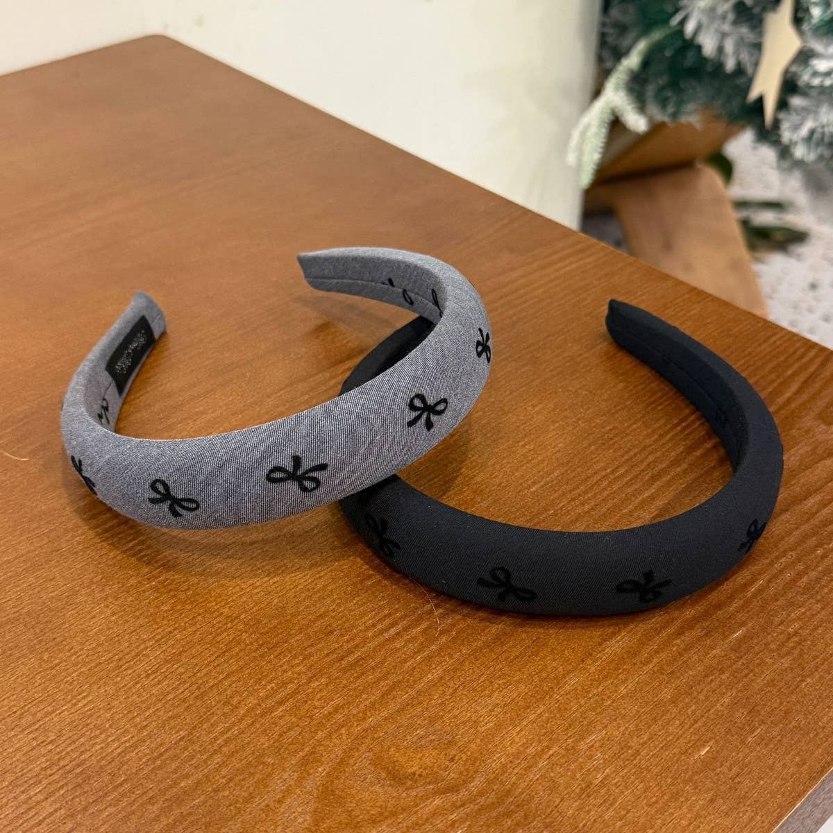 CWAHA4495_NEW FLOCKING VERSATILE BOW TIE HEADBAND