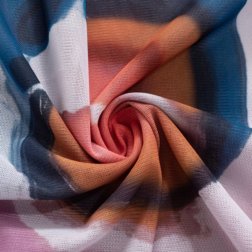 Ruffle Edge Sexy Off-Shoulder Printed T-Shirt