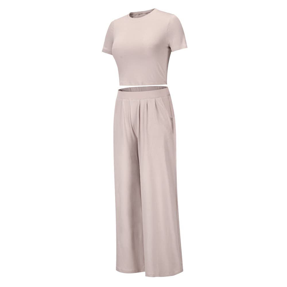 Two-piece short-sleeved T-shirt long pants set