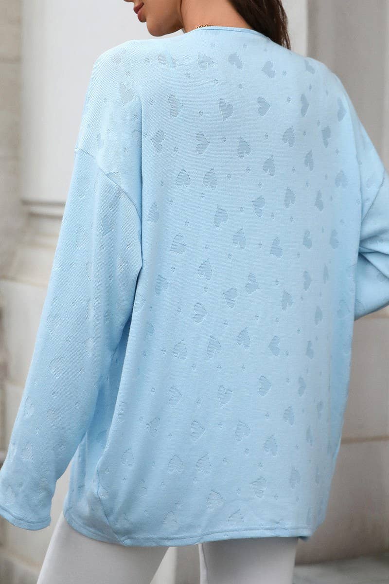 CWOCAL00858_SOLID COLOR CASUAL KNITTED CARDIGAN JACKET