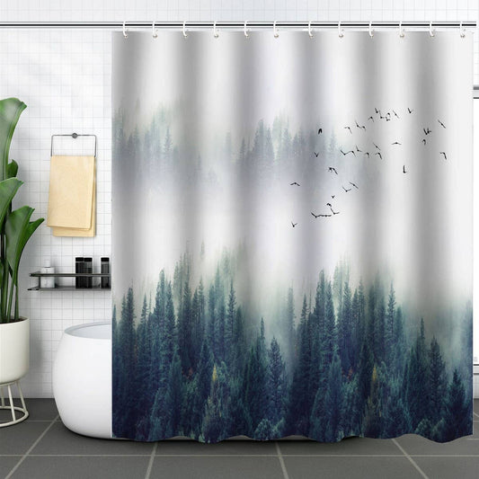FOREST DIGITAL PRINTING SHOWER CURTAIN