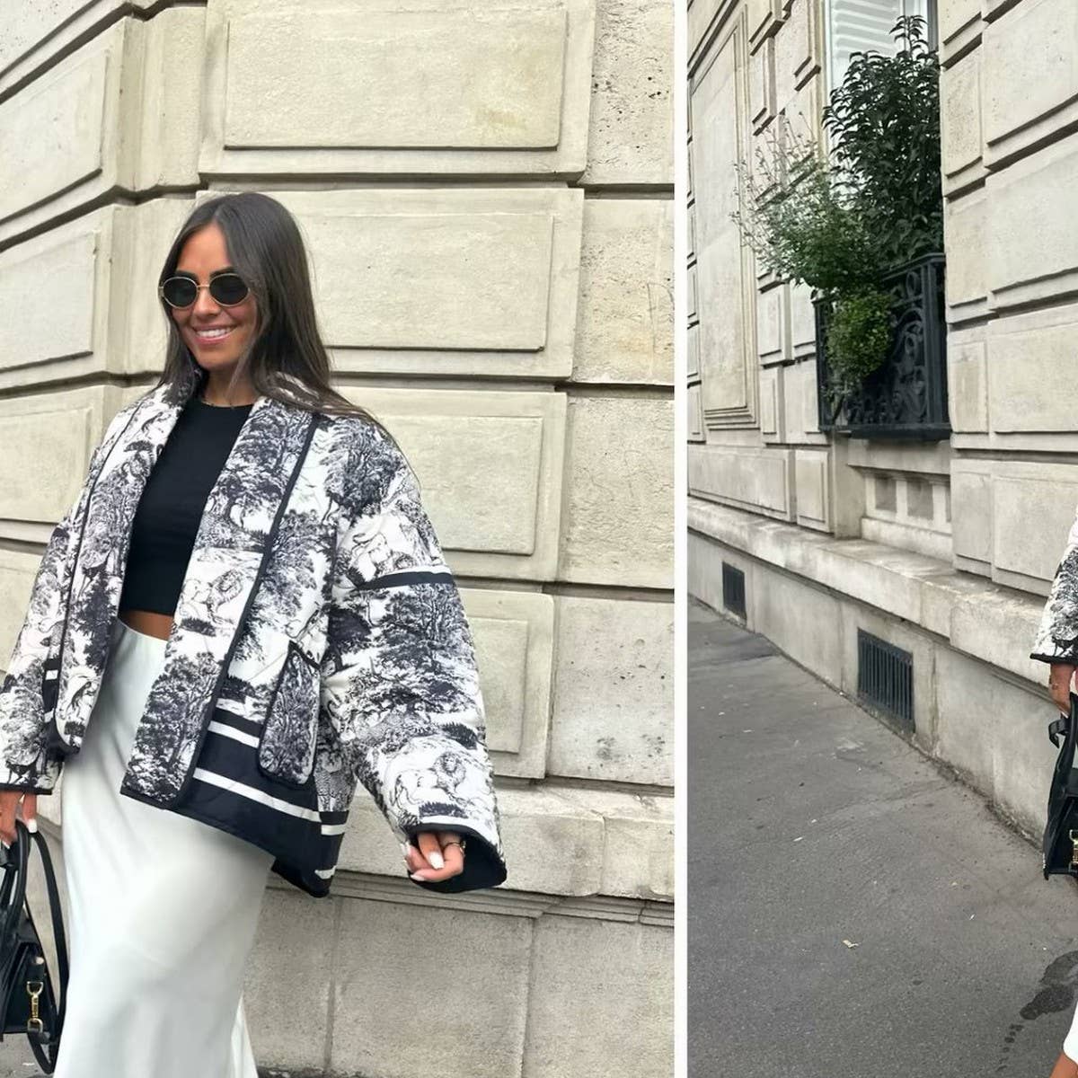 QUILTED JACKET WITH  FLORAL PRINT LAPEL_CWOJA1565