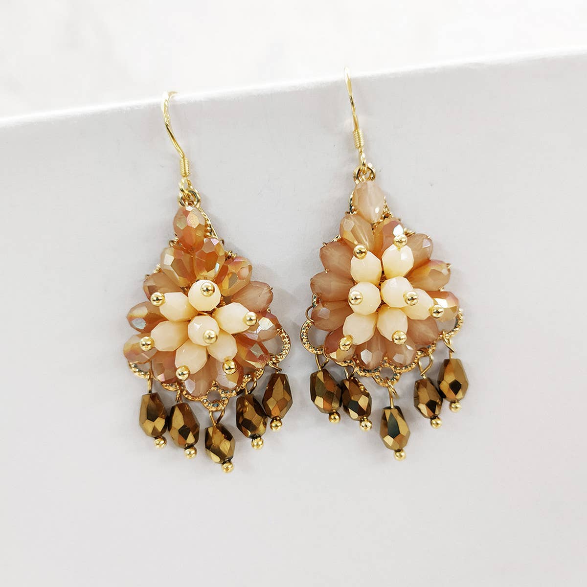 VINTAGE TASSEL HANDMADE VINTAGE BEADED EARRINGS