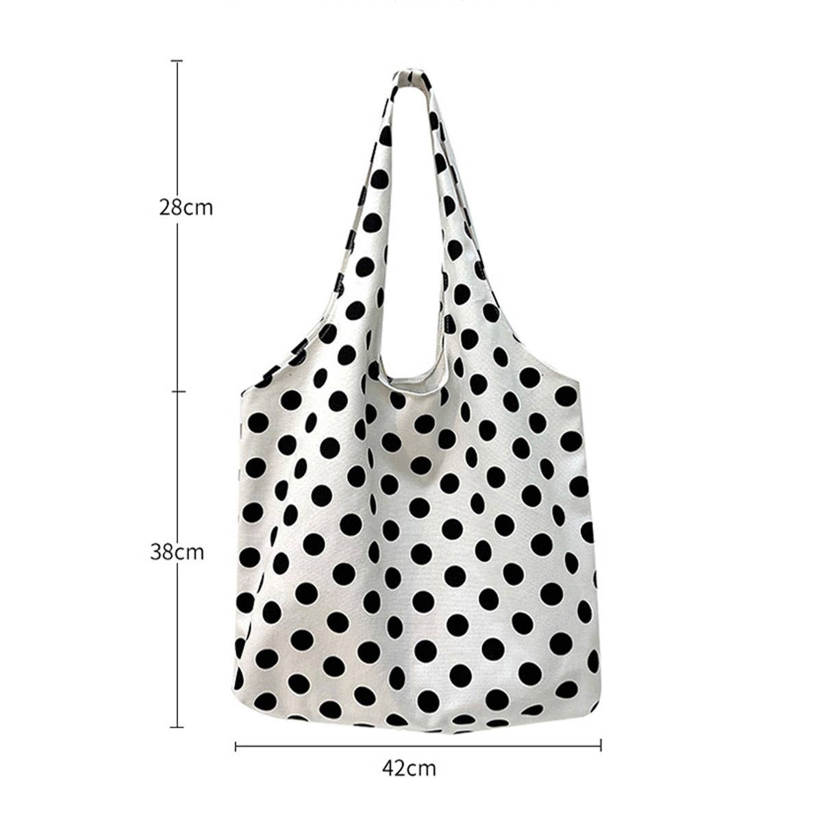 Polka dot single-shoulder bag simple canvas bag