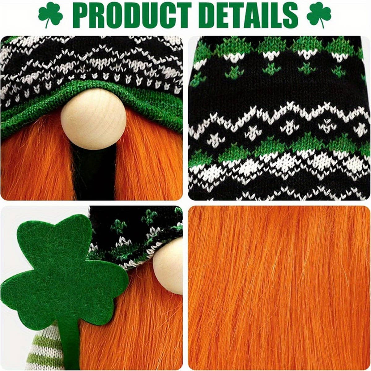 ST. PATRICK'S DAY STRIPED LONG-LEGGED DOLL ORNAMENT_CWMM3442