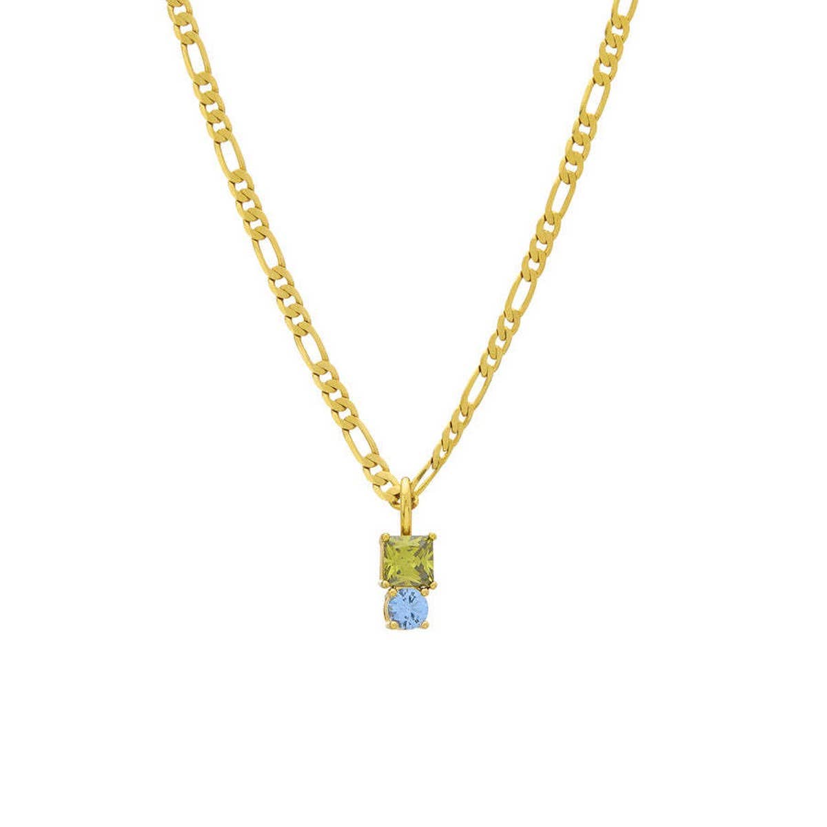 SIMPLE AND FASHIONABLE COLORFUL ZIRCON NECKLACE