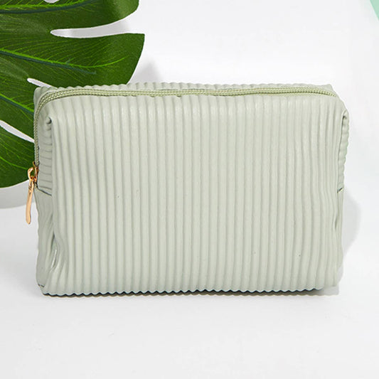 PORTABLE PLEATED WATERPROOF ZIPPER MAKEUP BAG_CWAB1444