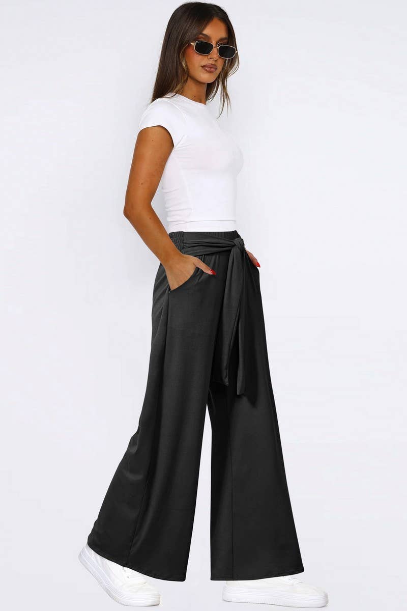 CWBLP2173_SOLID DRAWSTRING WIDE LEG SOFT YOGA PANTS