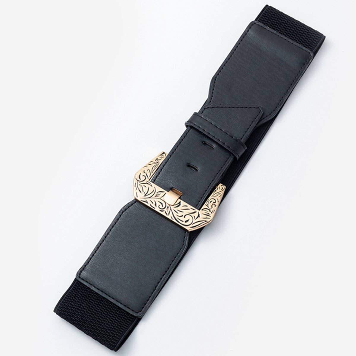 Fashionable retro carved needle buckle waist belt