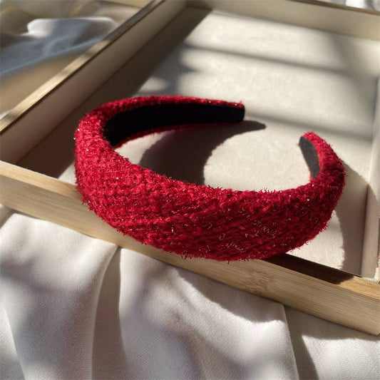 Woolen little fragrance bridal headwear headband check