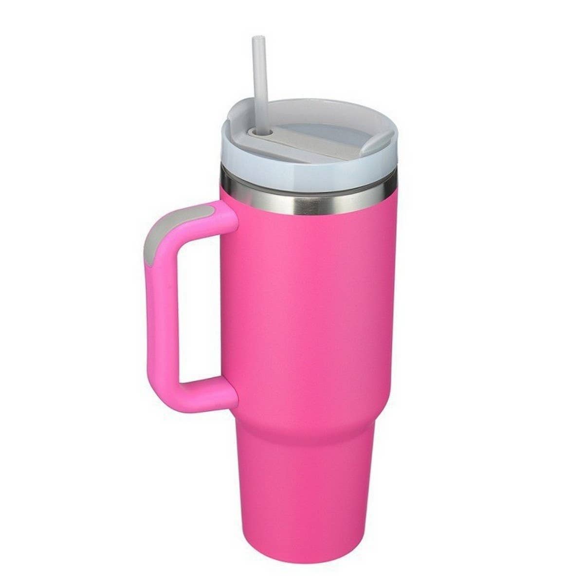 40oz Insulated Tumbler with Handle & Straw, Car Cup_CWMM7900