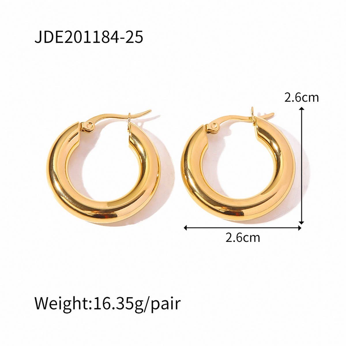 PERSONALIZED HIGH-END GOLD PIGMENT HOOP EARRINGS_CWMM2350