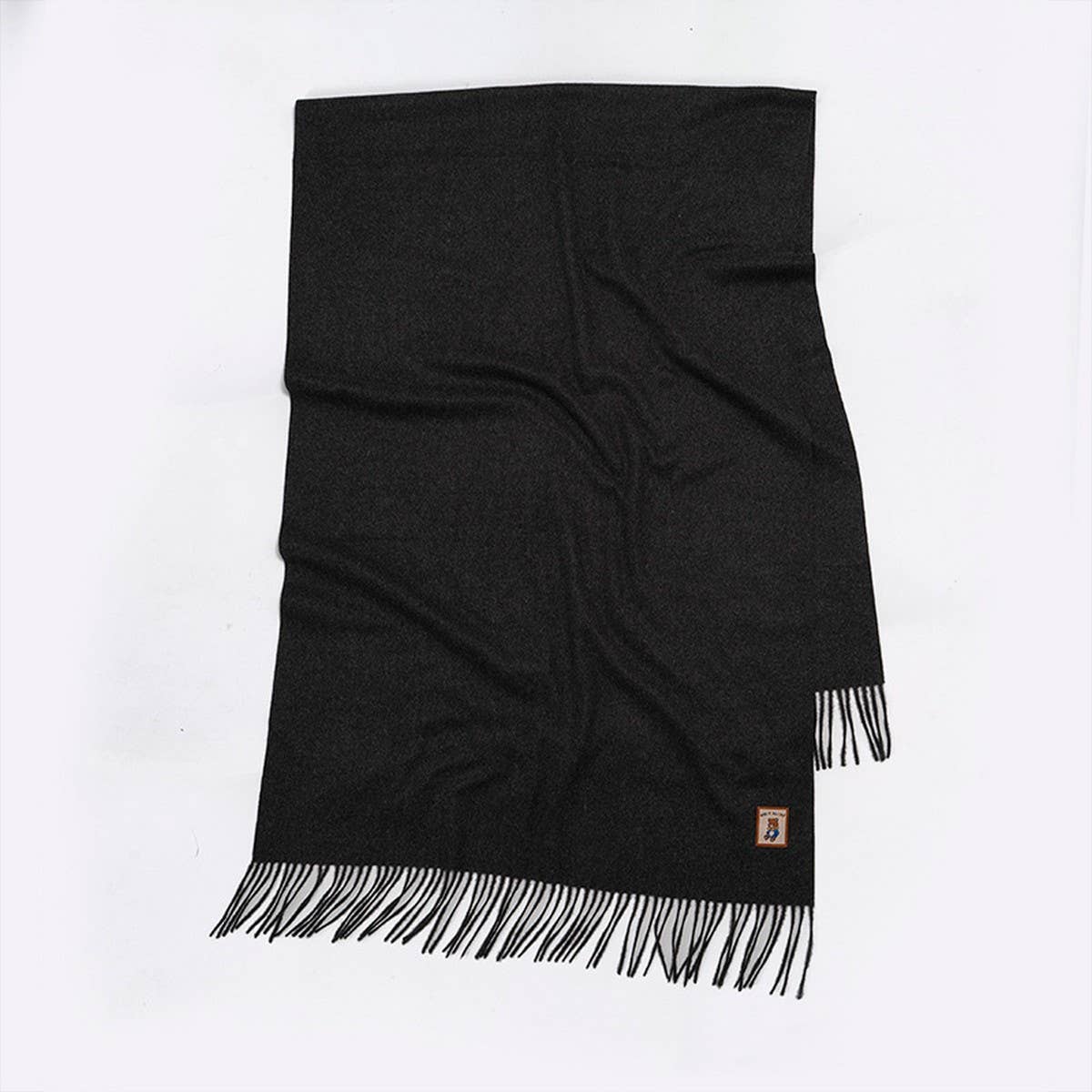 Wool Blend Solid Scarf-Soft Thick Bear Label Wrap_CWASC2338