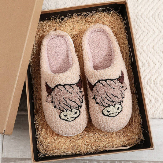 CHRISTMAS HOT-SELLING ANIMAL PRINT COTTON SLIPPERS