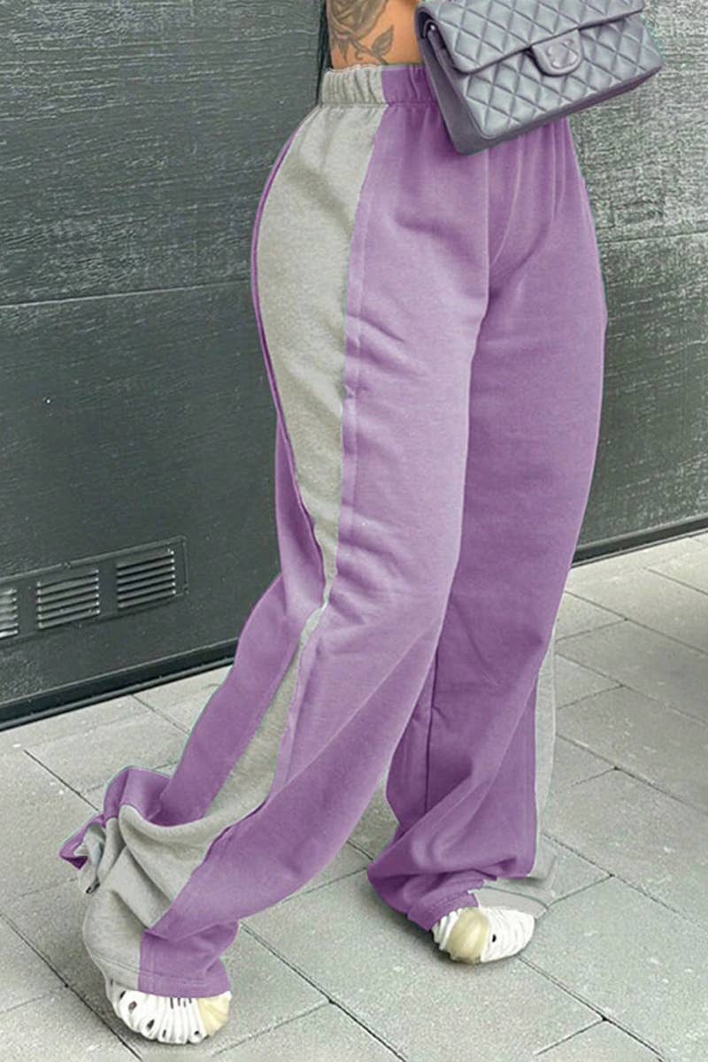 CWBMP0197_WINTER COLOR-MATCHING STRAIGHT-LEG PANTS