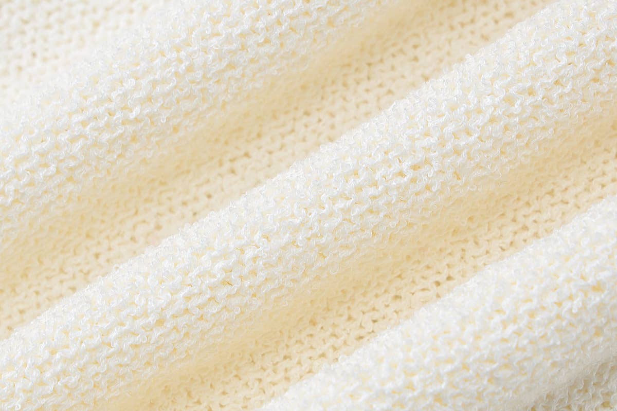 SLOUCHY OFF-THE-SHOULDER SOLID COLOR KNIT