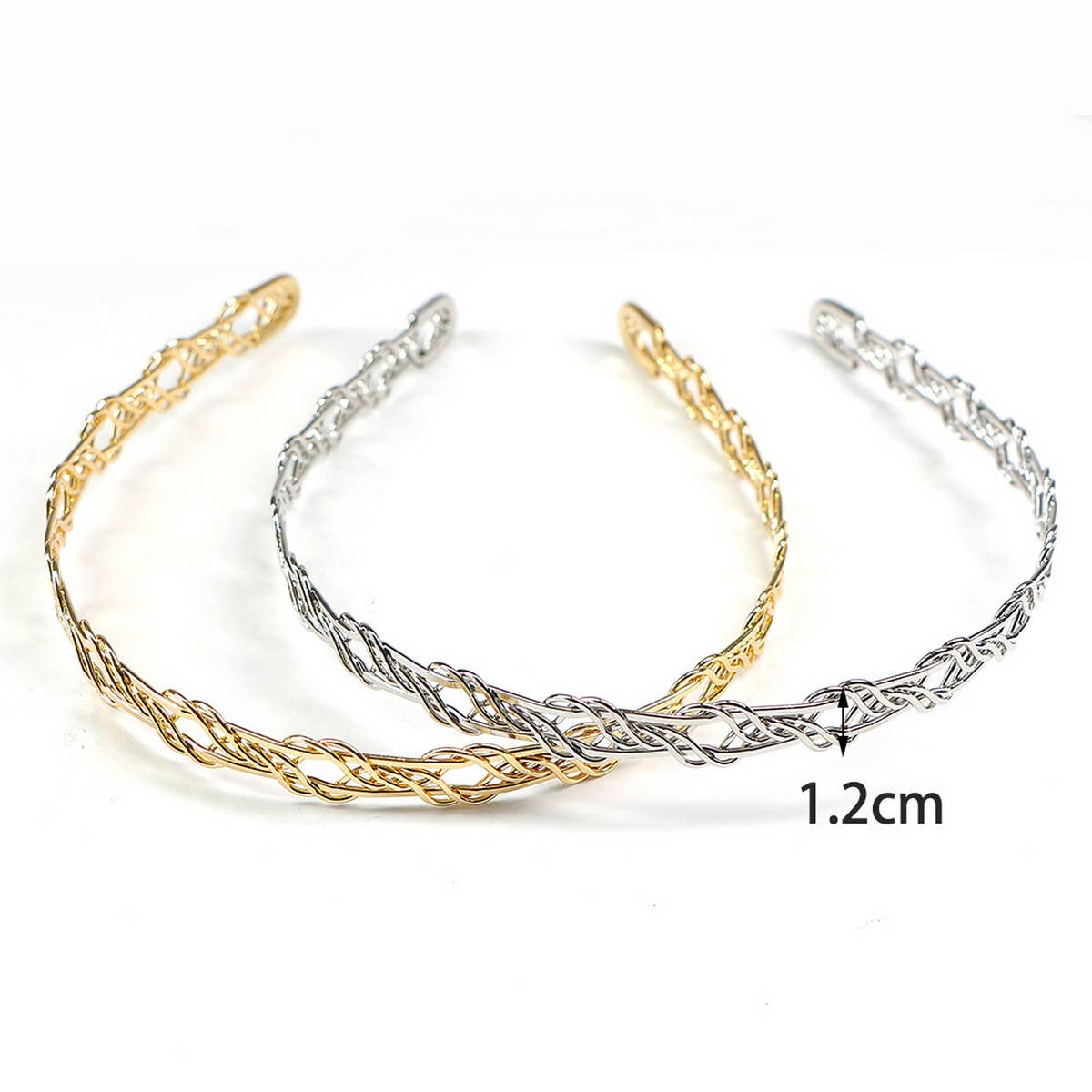 ELECTROPLATED LINEAR WRAP HEADBAND_CWAHA0977